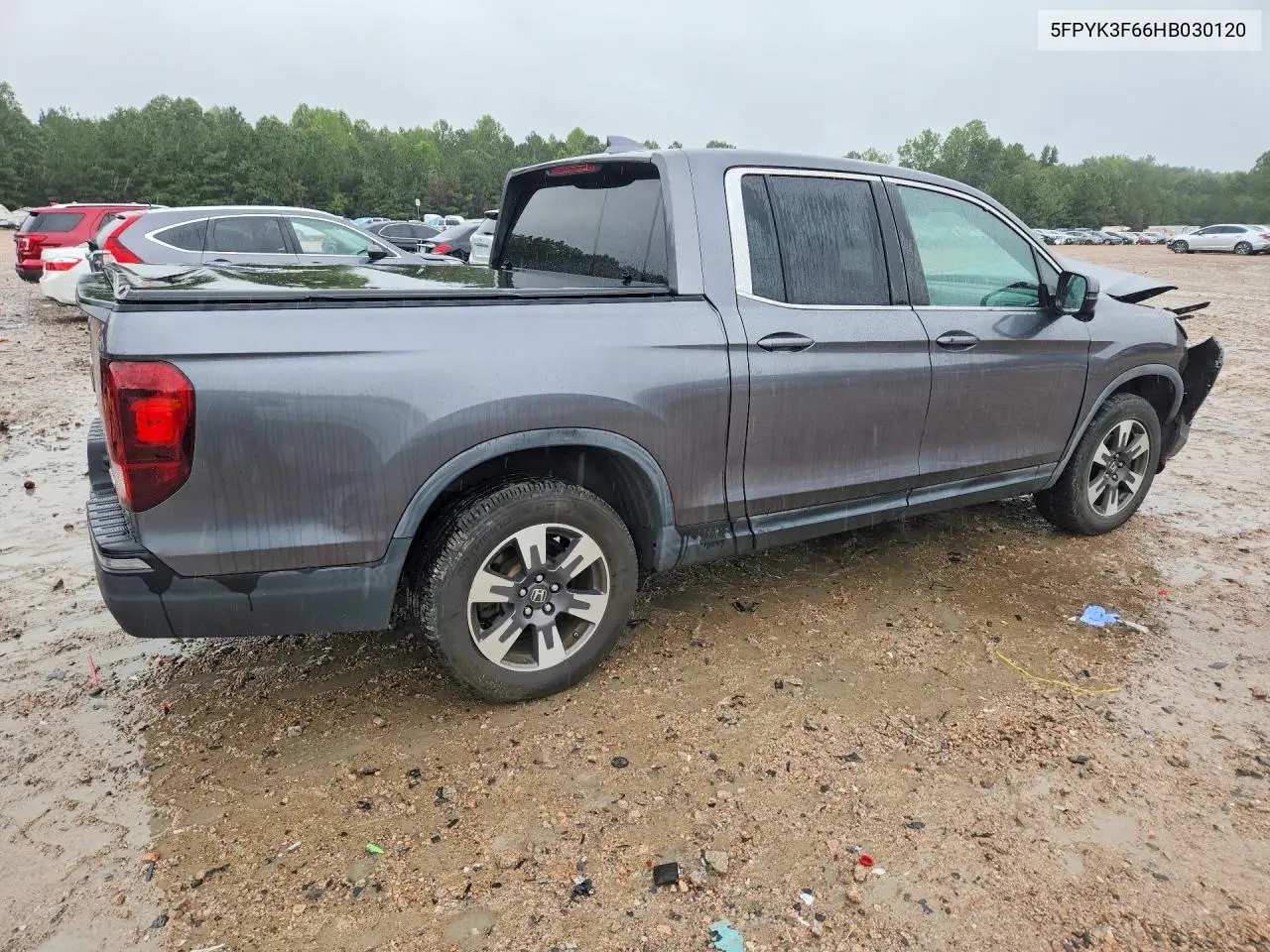 2017 HONDA RIDGELINE VIN 5FPYK3F66HB030120 — фото 3