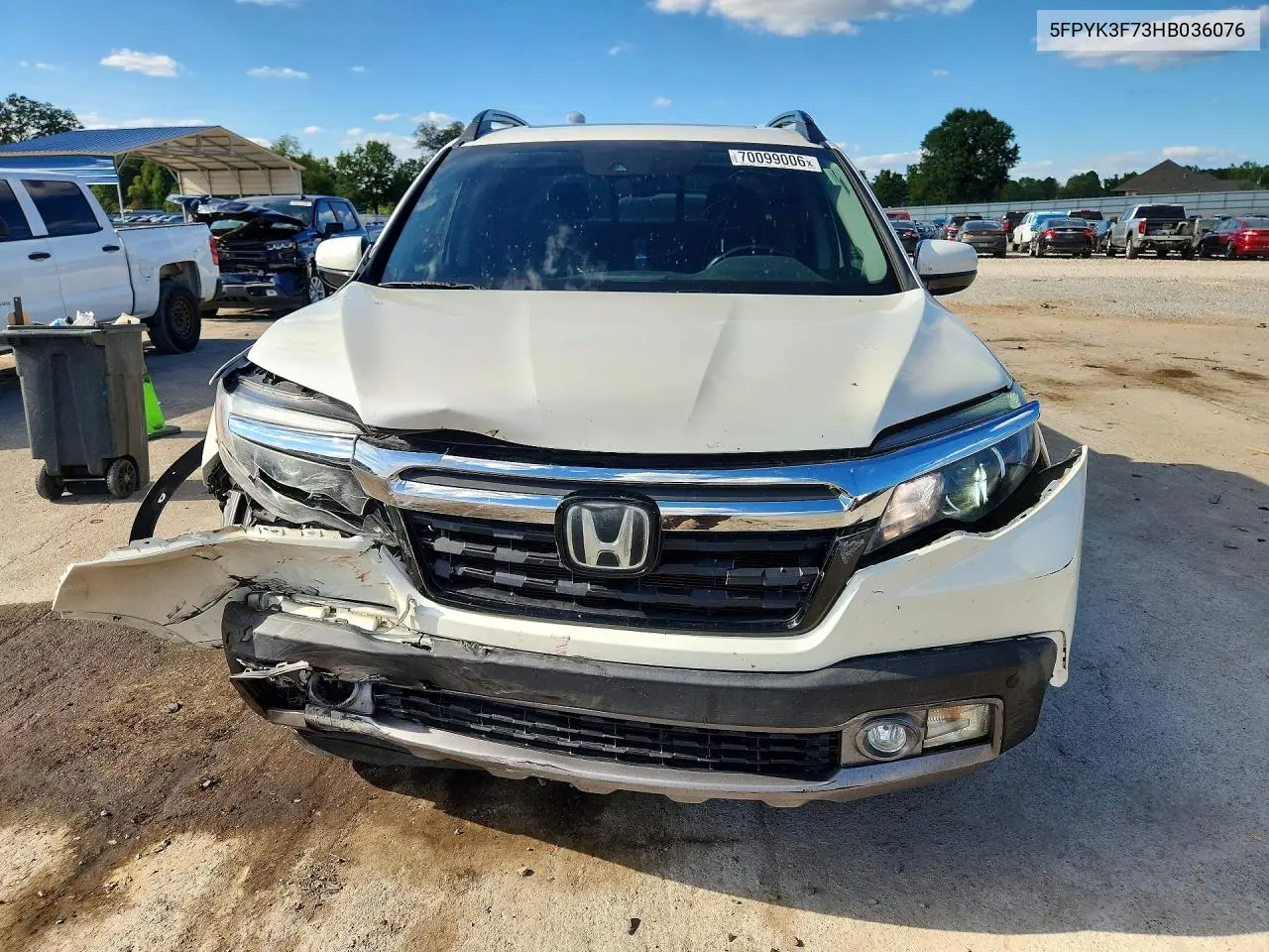 2017 HONDA RIDGELINE VIN 5FPYK3F73HB036076 — фото 5