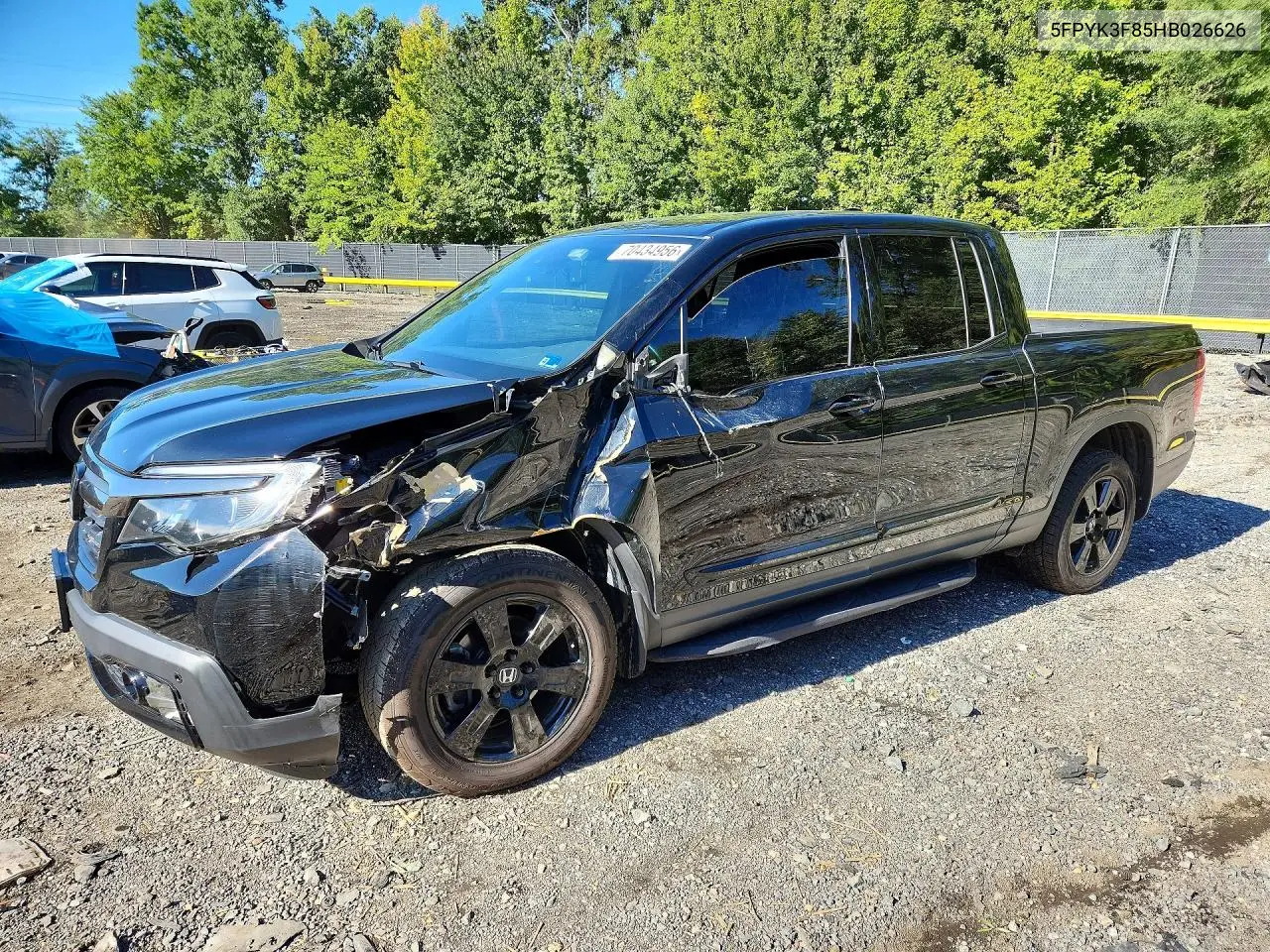 HONDA RIDGELINE 2017, VIN 5FPYK3F85HB026626