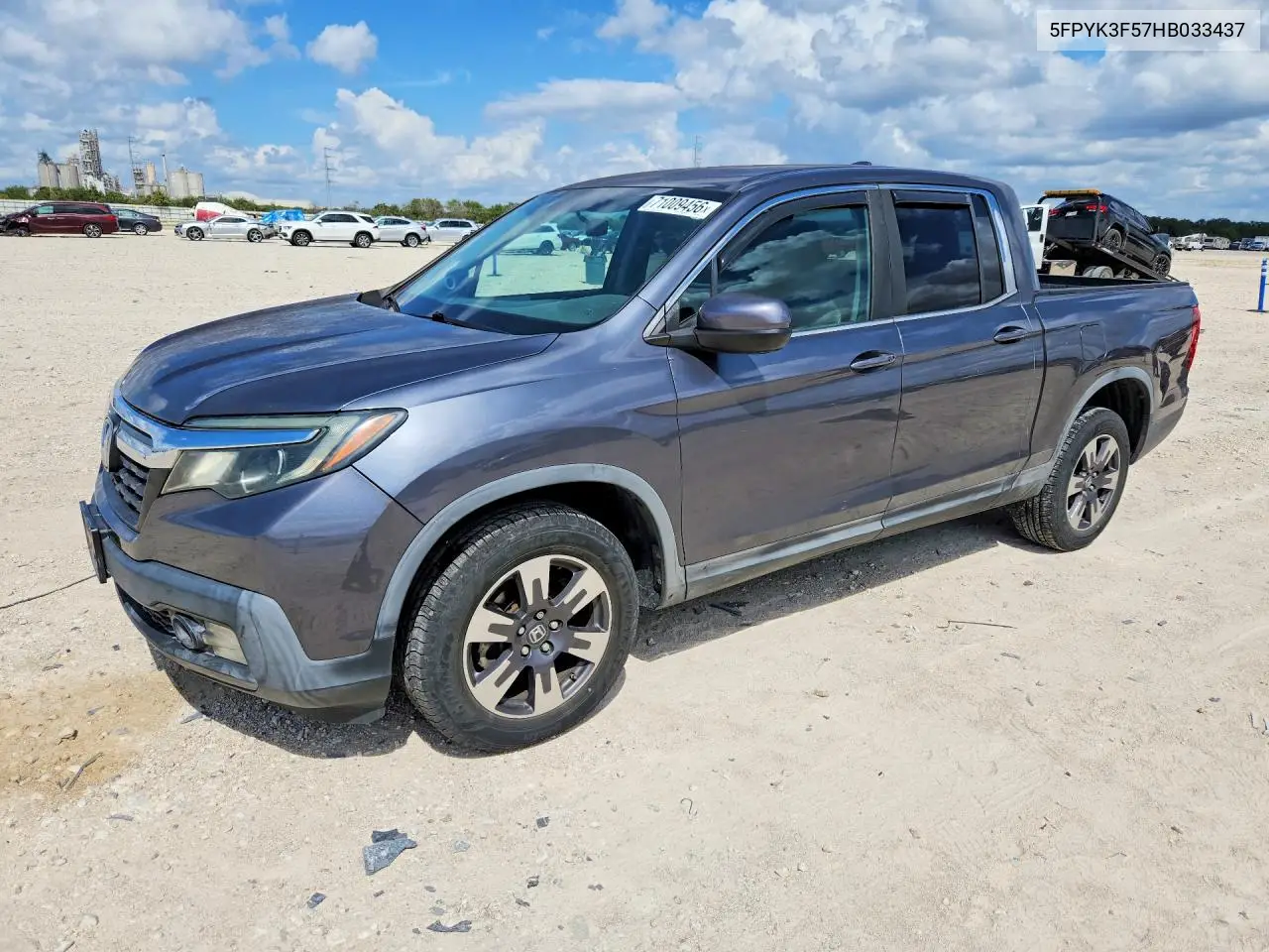 HONDA RIDGELINE 2017, VIN 5FPYK3F57HB033437