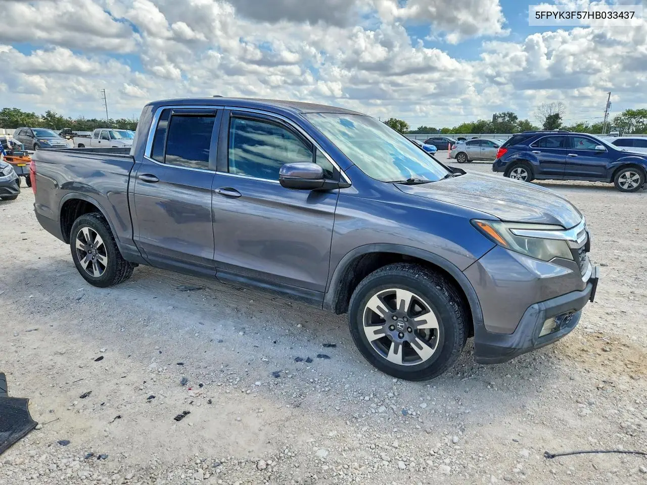 2017 HONDA RIDGELINE VIN 5FPYK3F57HB033437 — фото 4