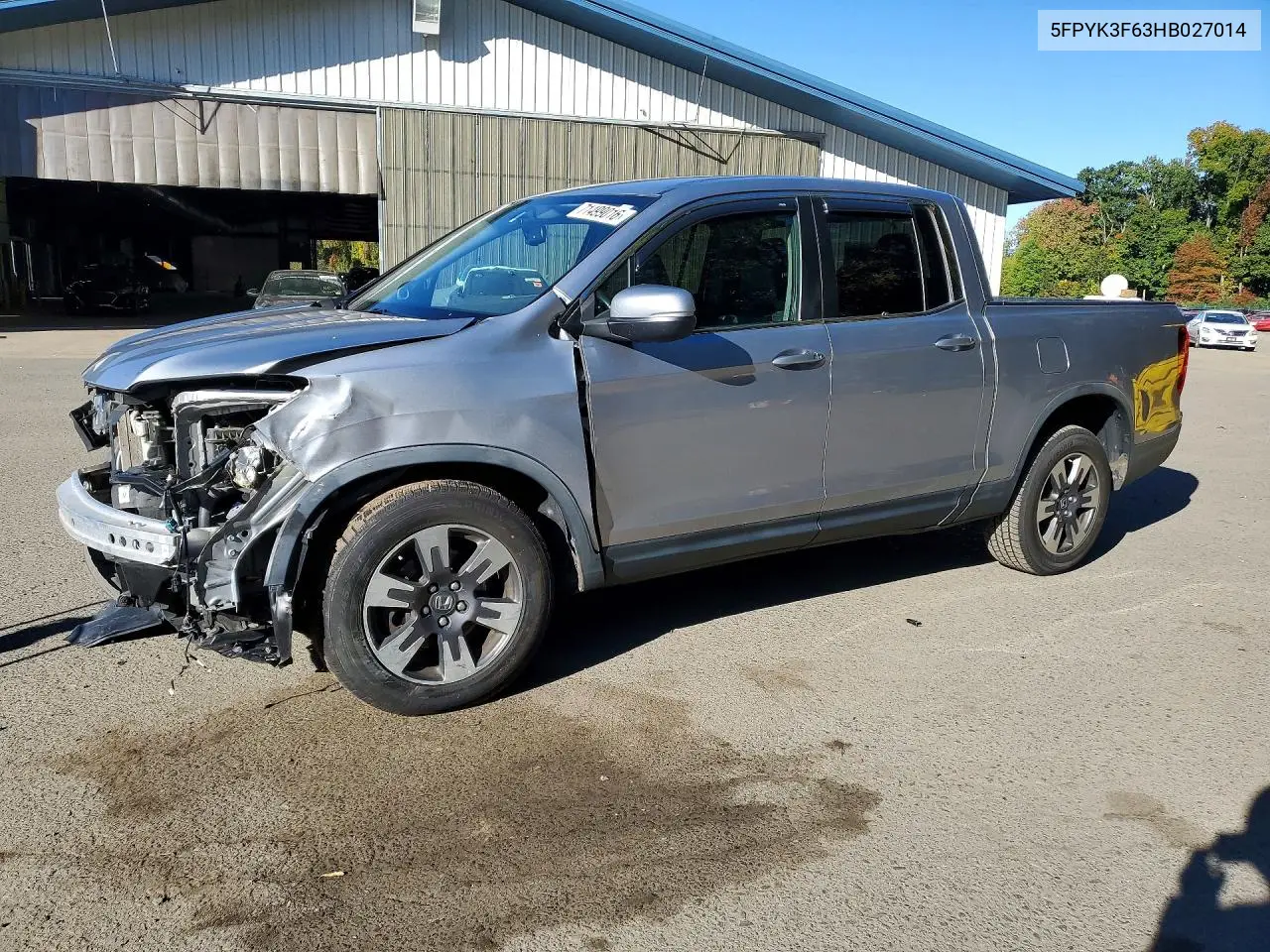HONDA RIDGELINE 2017, VIN 5FPYK3F63HB027014