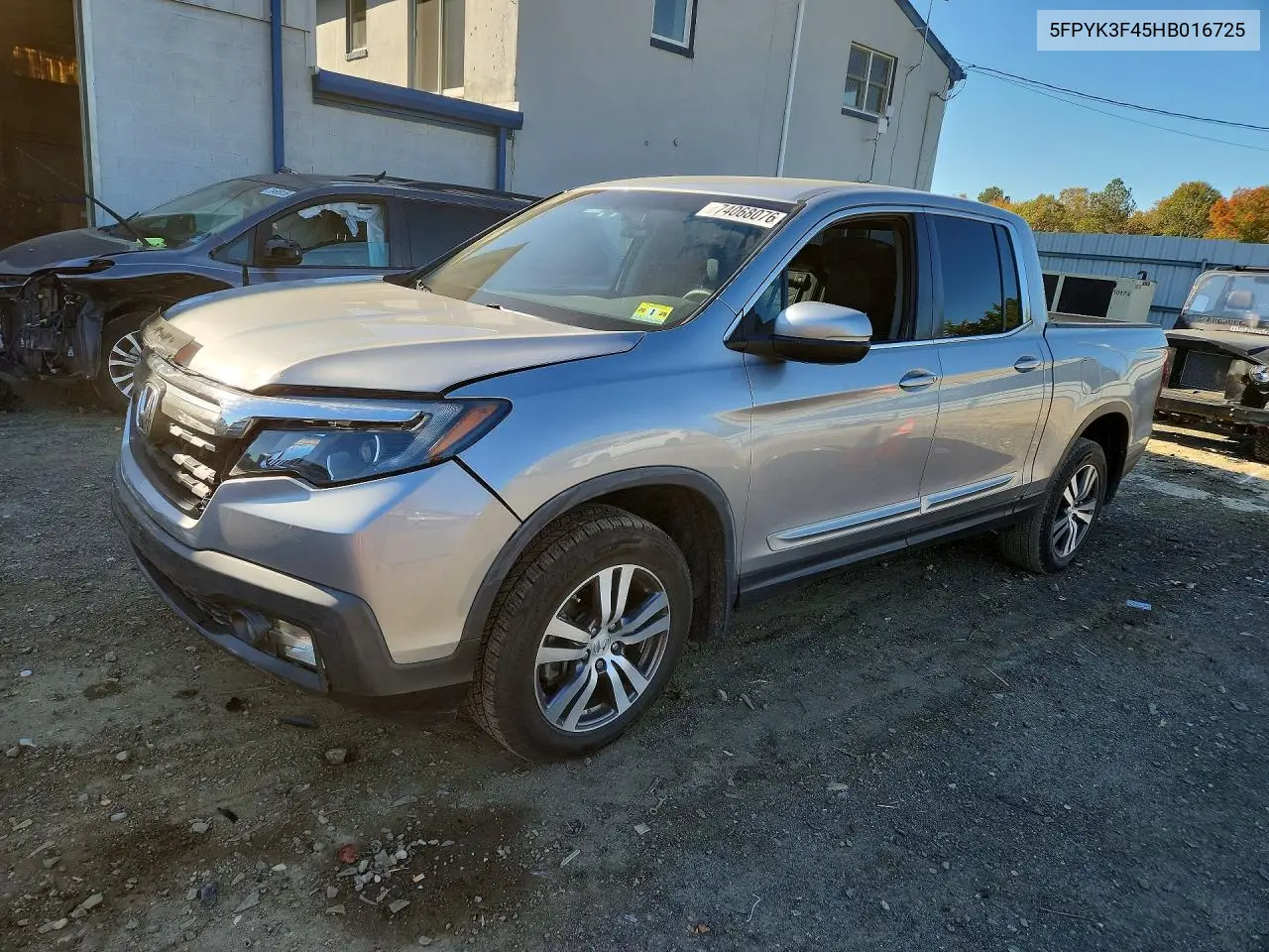 HONDA RIDGELINE 2017, VIN 5FPYK3F45HB016725