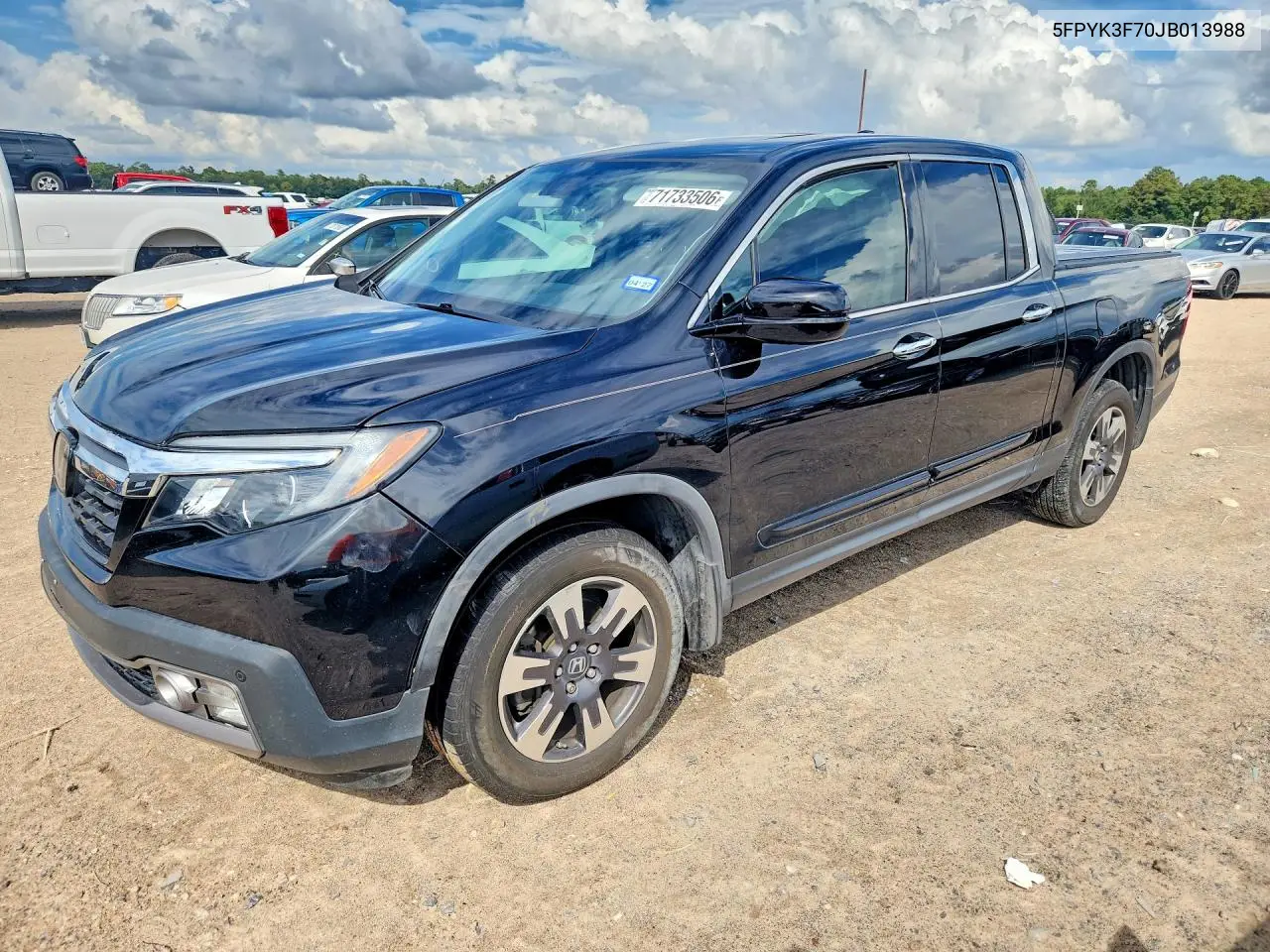 HONDA RIDGELINE 2018, VIN 5FPYK3F70JB013988