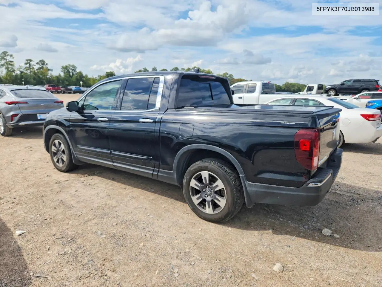 2018 HONDA RIDGELINE VIN 5FPYK3F70JB013988 — фото 2
