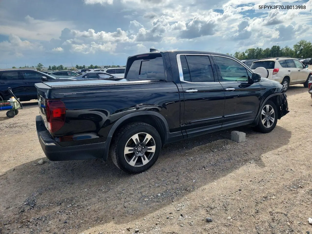 2018 HONDA RIDGELINE VIN 5FPYK3F70JB013988 — фото 3