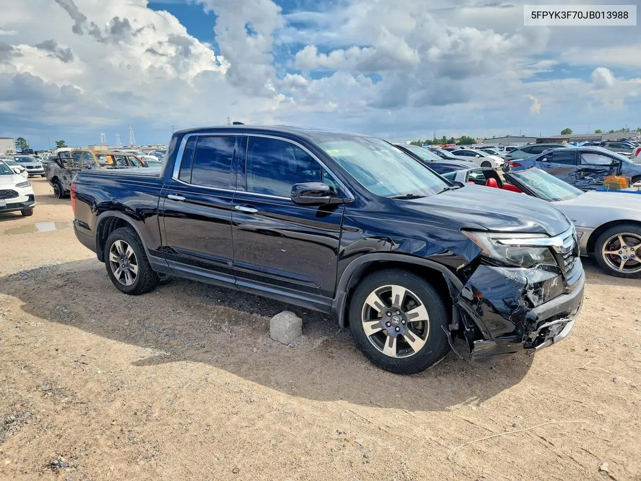 2018 HONDA RIDGELINE VIN 5FPYK3F70JB013988 — фото 4