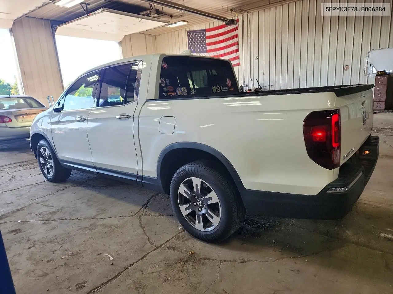 2018 HONDA RIDGELINE VIN 5FPYK3F78JB006884 — фото 2