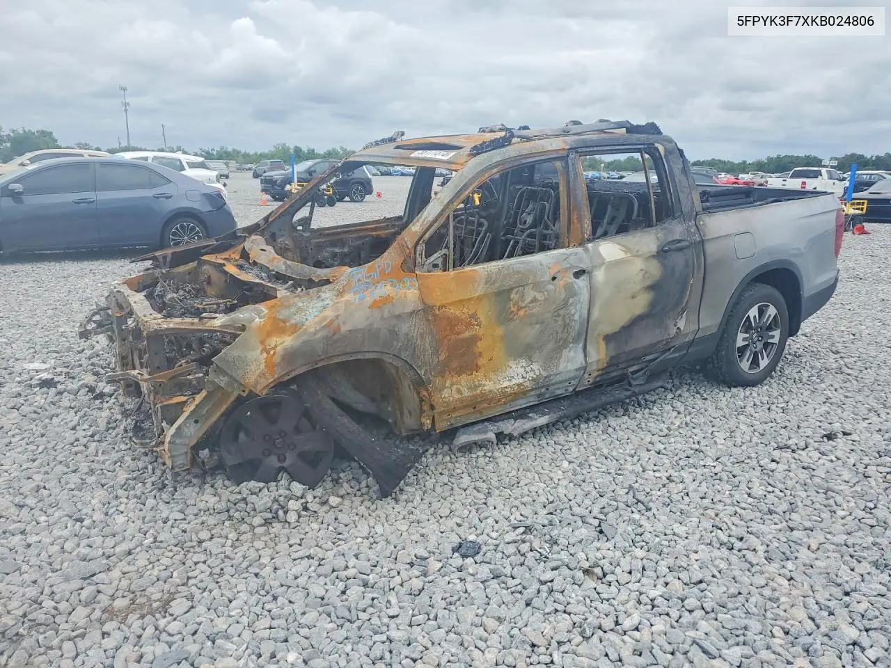 HONDA RIDGELINE 2019, VIN 5FPYK3F7XKB024806