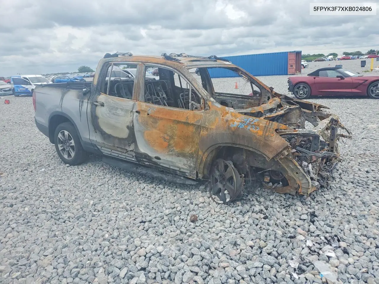 2019 HONDA RIDGELINE VIN 5FPYK3F7XKB024806 — фото 4