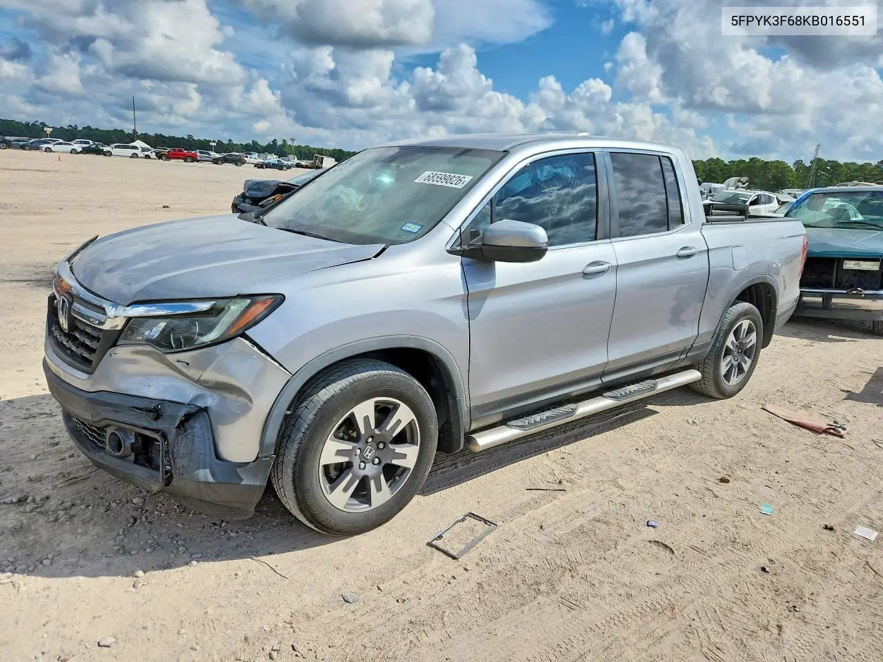 HONDA RIDGELINE 2019, VIN 5FPYK3F68KB016551