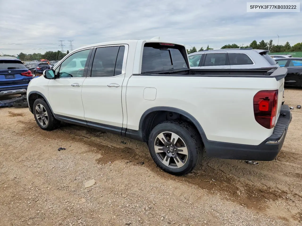 2019 HONDA RIDGELINE VIN 5FPYK3F77KB033222 — фото 2