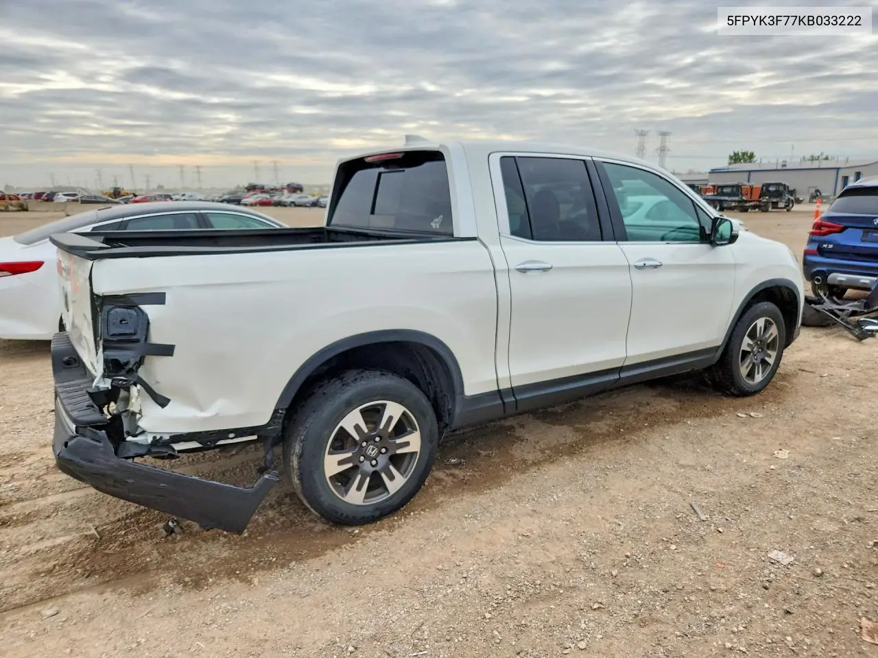 2019 HONDA RIDGELINE VIN 5FPYK3F77KB033222 — фото 3