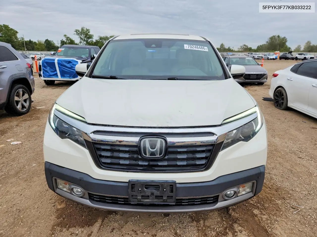2019 HONDA RIDGELINE VIN 5FPYK3F77KB033222 — фото 5