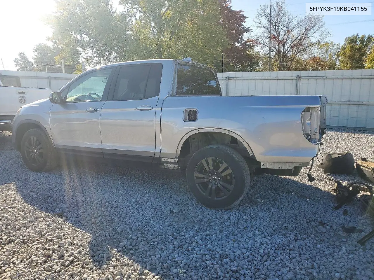 2019 HONDA RIDGELINE VIN 5FPYK3F19KB041155 — фото 2