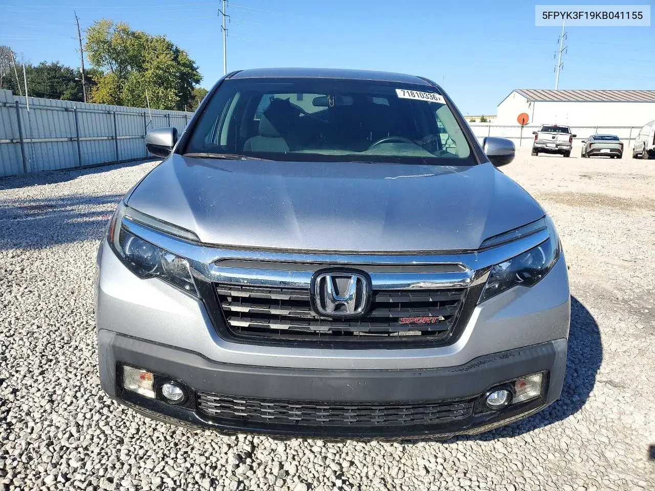 2019 HONDA RIDGELINE VIN 5FPYK3F19KB041155 — фото 5