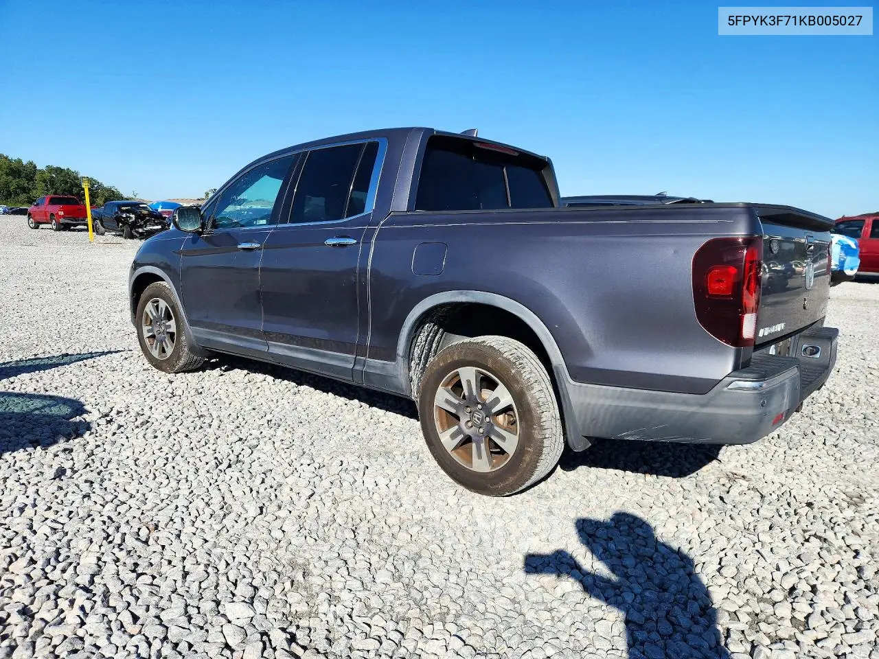 2019 HONDA RIDGELINE VIN 5FPYK3F71KB005027 — фото 2