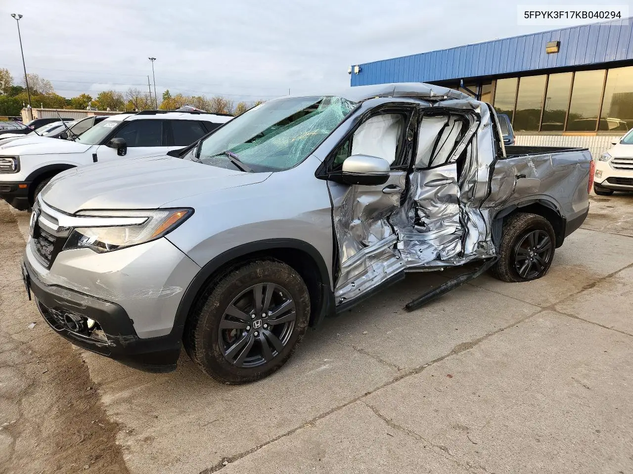 HONDA RIDGELINE 2019, VIN 5FPYK3F17KB040294