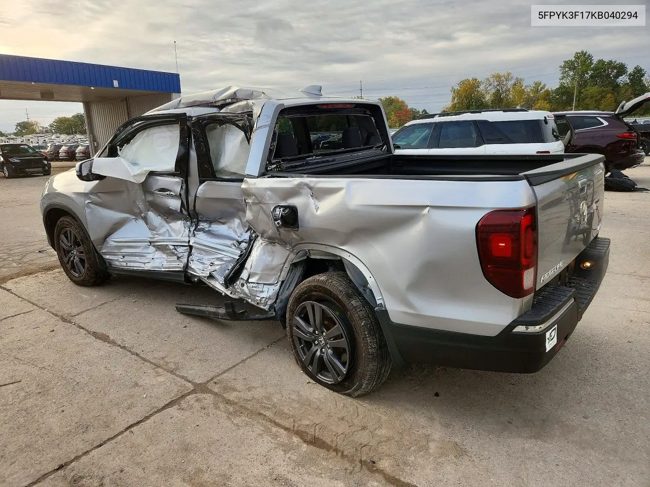 2019 HONDA RIDGELINE VIN 5FPYK3F17KB040294 — фото 2
