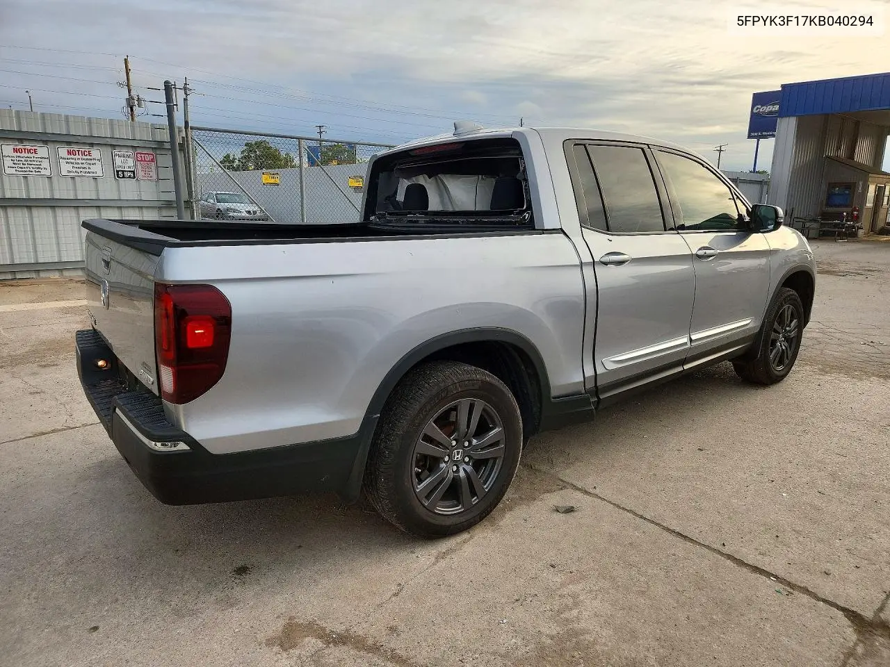 2019 HONDA RIDGELINE VIN 5FPYK3F17KB040294 — фото 3