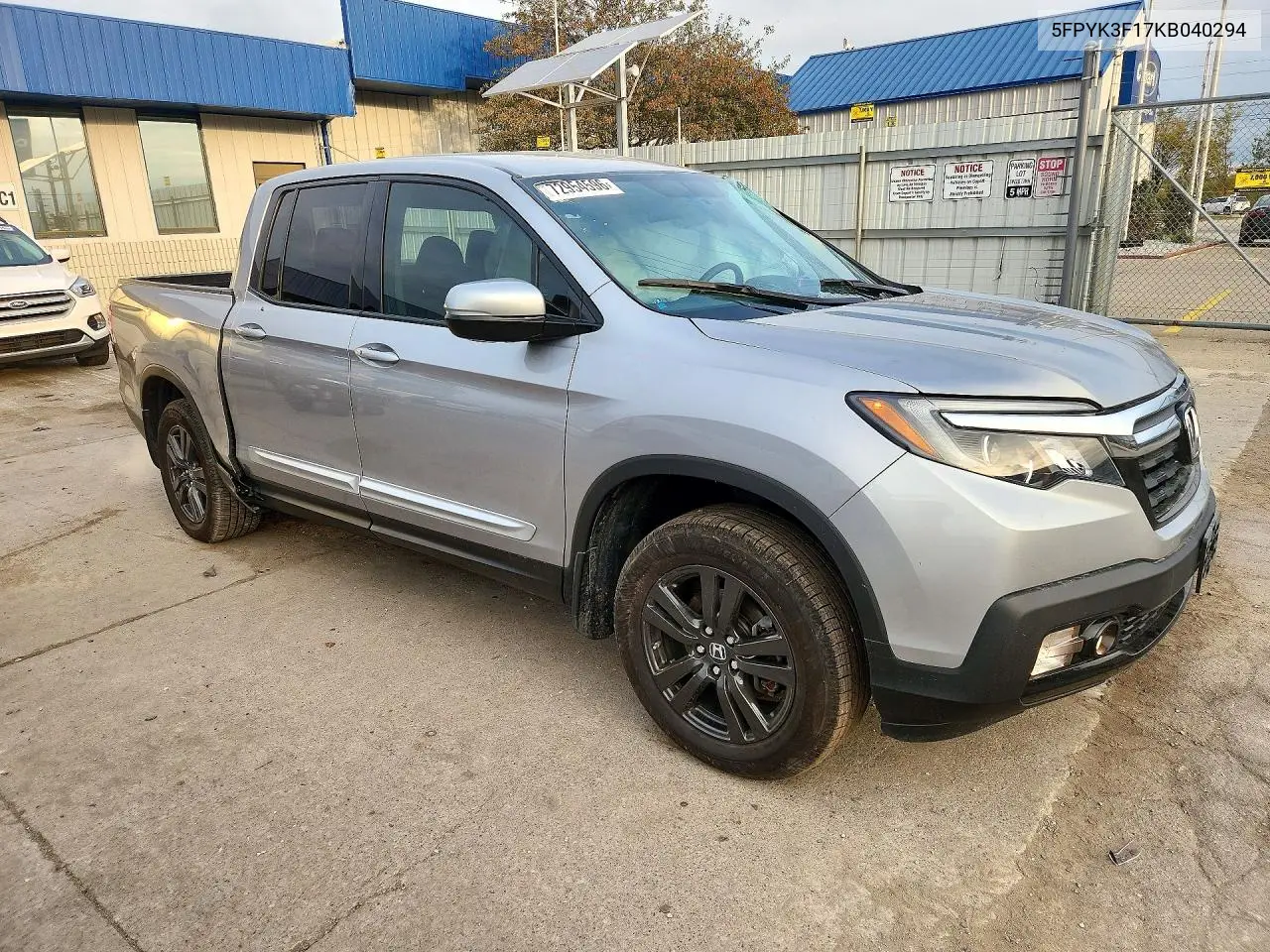 2019 HONDA RIDGELINE VIN 5FPYK3F17KB040294 — фото 4