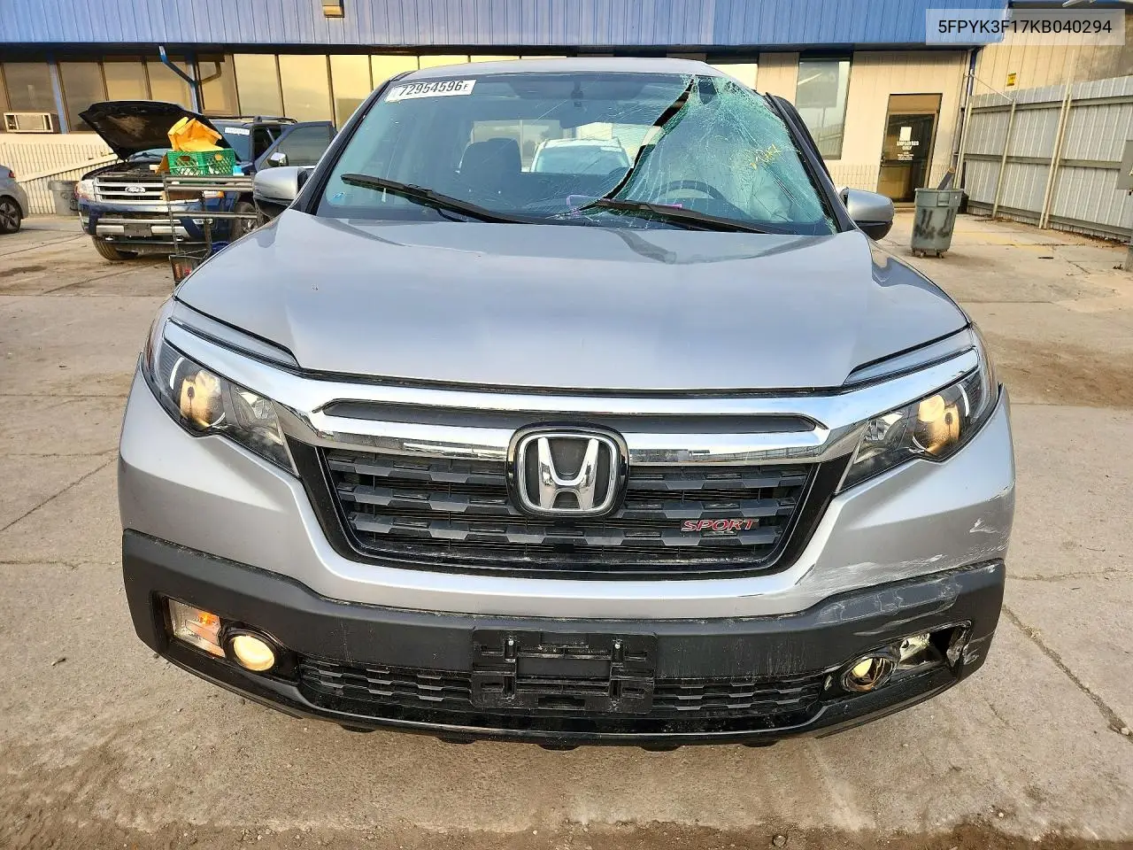 2019 HONDA RIDGELINE VIN 5FPYK3F17KB040294 — фото 5