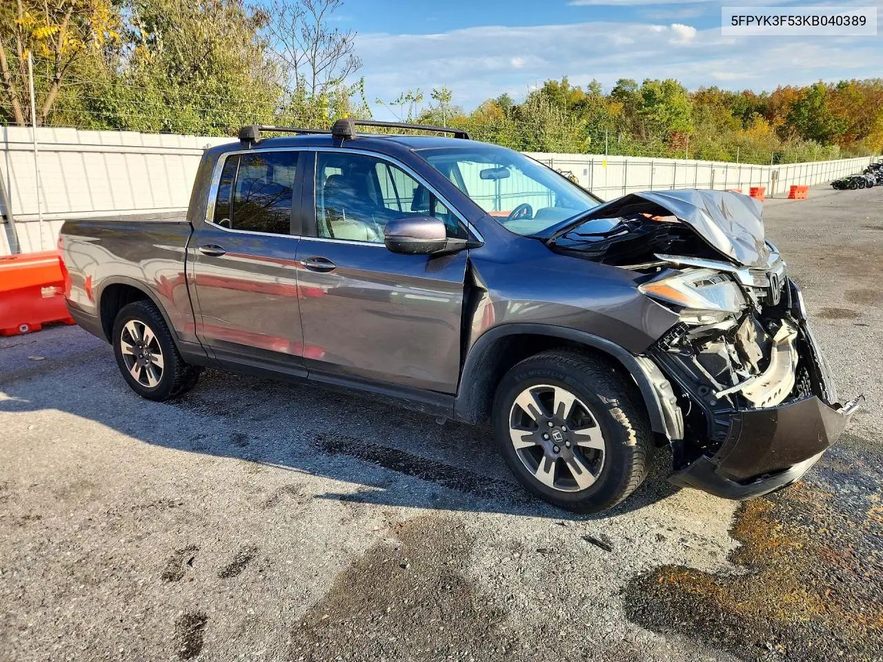 2019 HONDA RIDGELINE VIN 5FPYK3F53KB040389 — фото 4