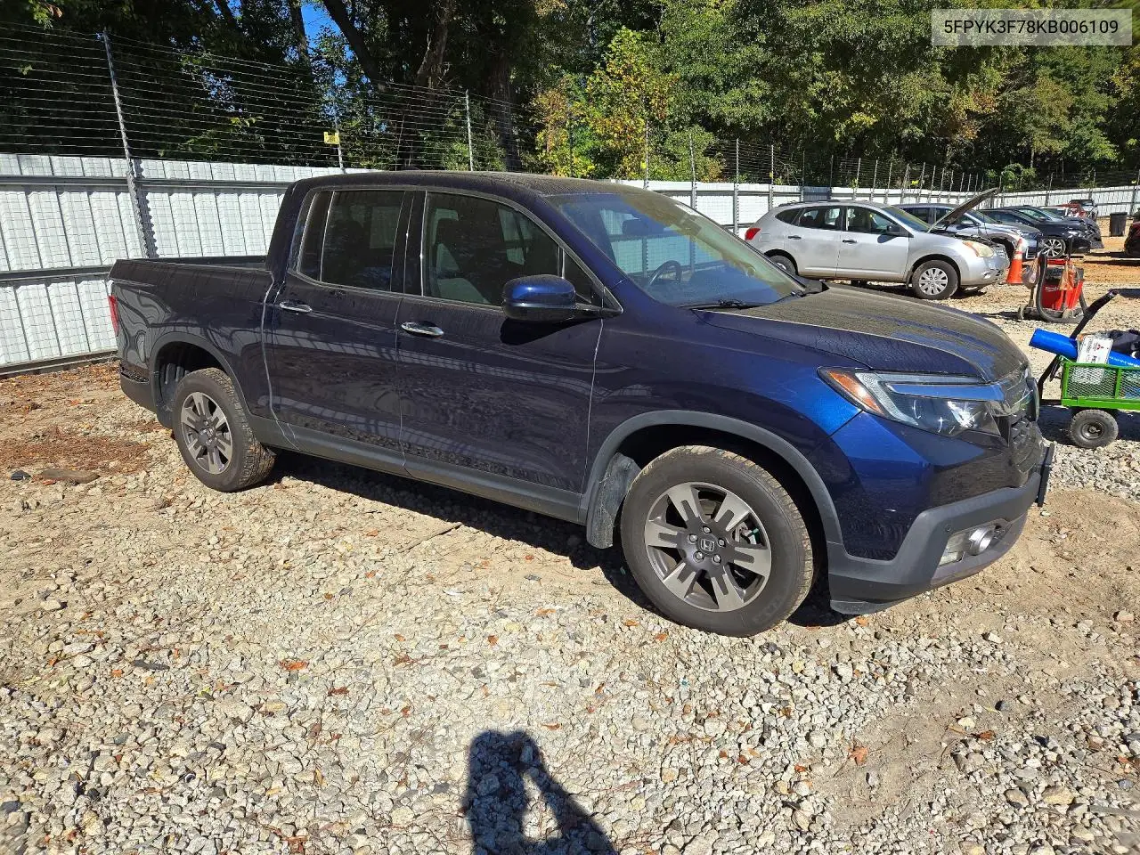 2019 HONDA RIDGELINE VIN 5FPYK3F78KB006109 — фото 4