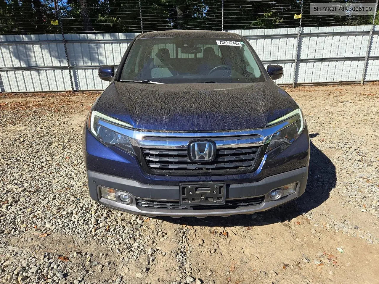 2019 HONDA RIDGELINE VIN 5FPYK3F78KB006109 — фото 5