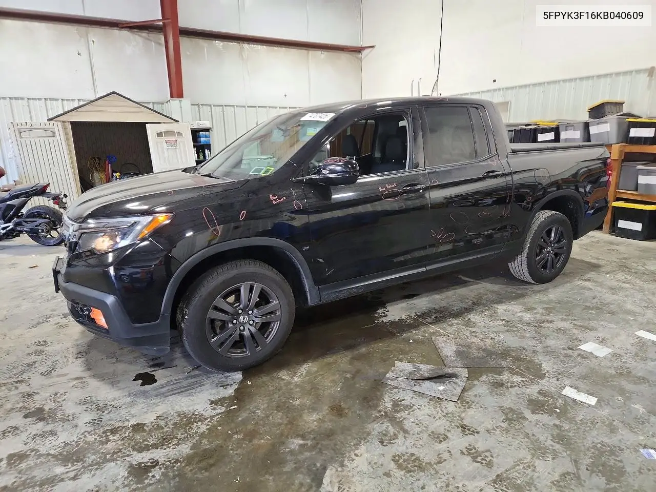 HONDA RIDGELINE 2019, VIN 5FPYK3F16KB040609