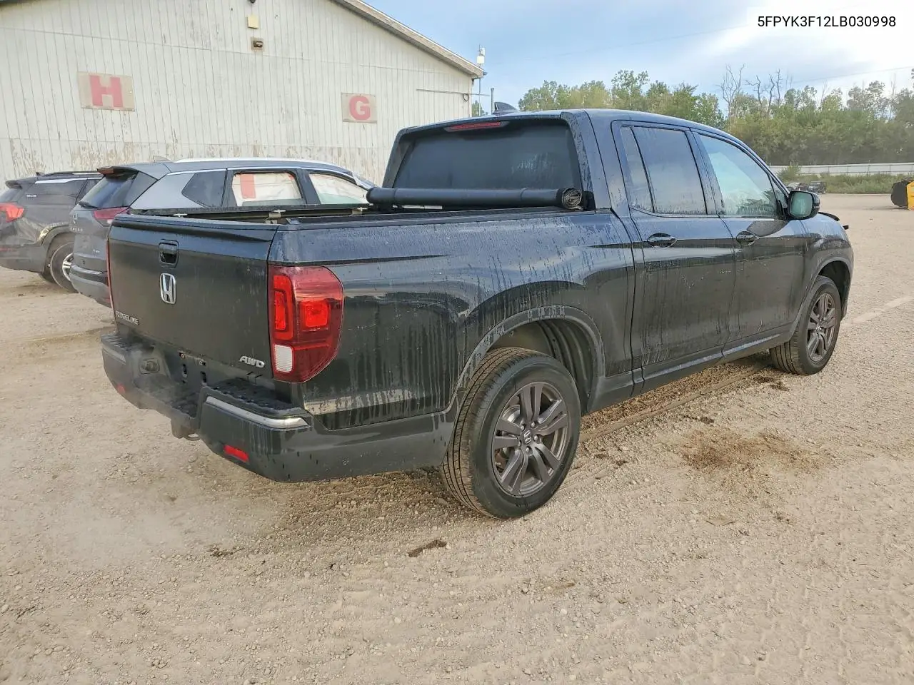 2020 HONDA RIDGELINE VIN 5FPYK3F12LB030998 — фото 3