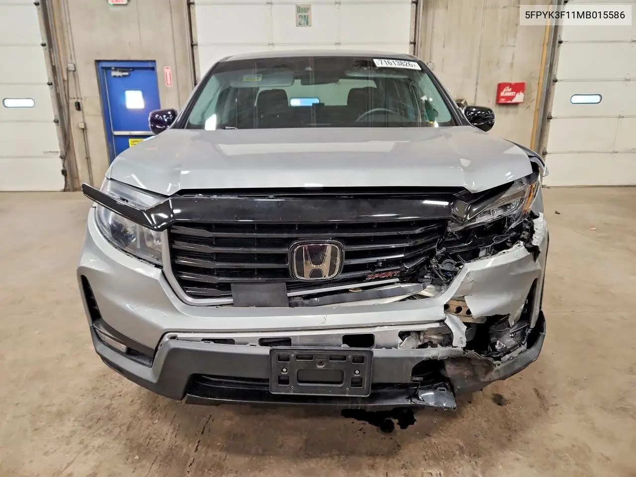 2021 HONDA RIDGELINE VIN 5FPYK3F11MB015586 — фото 5