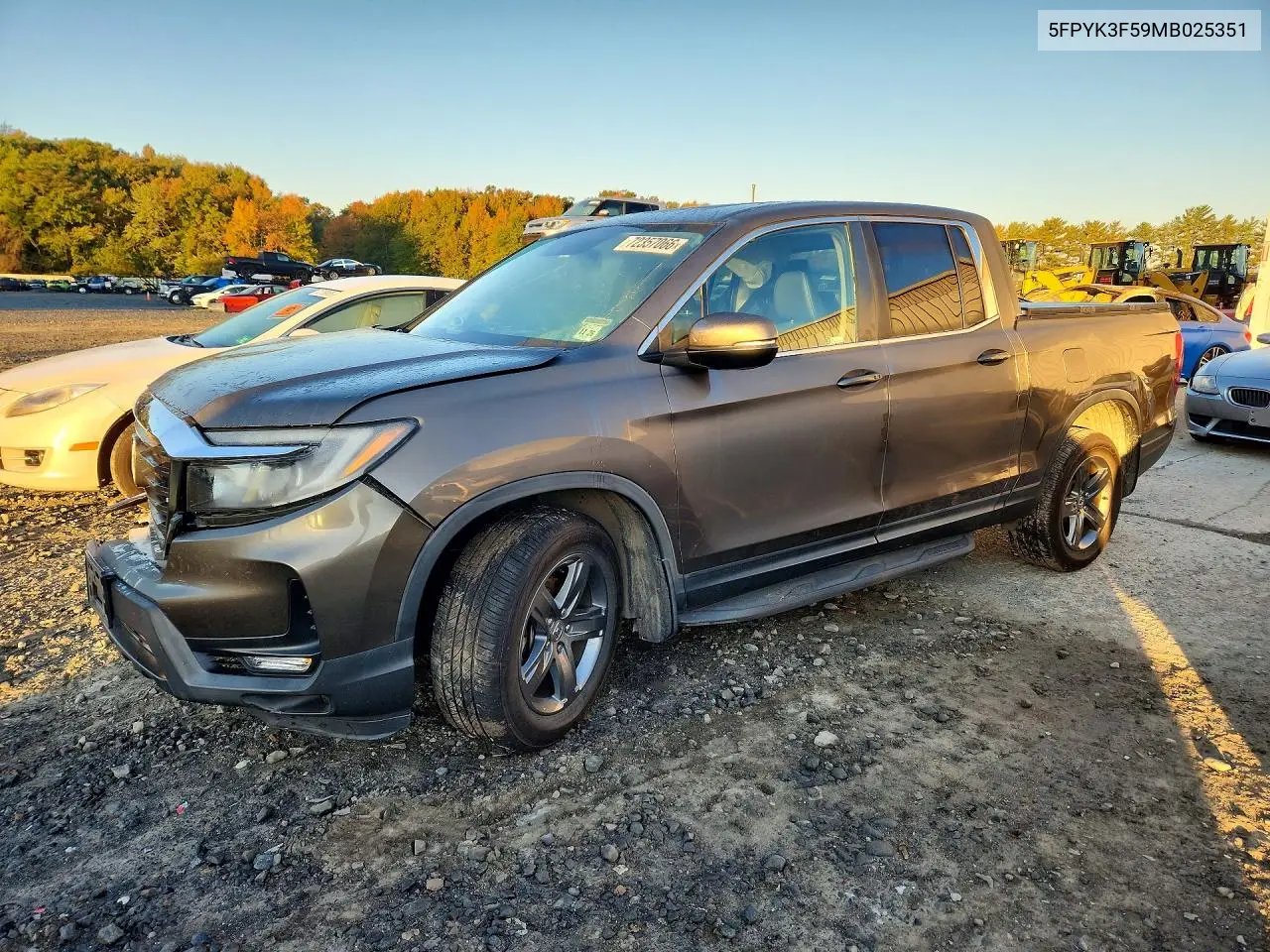 HONDA RIDGELINE 2021, VIN 5FPYK3F59MB025351