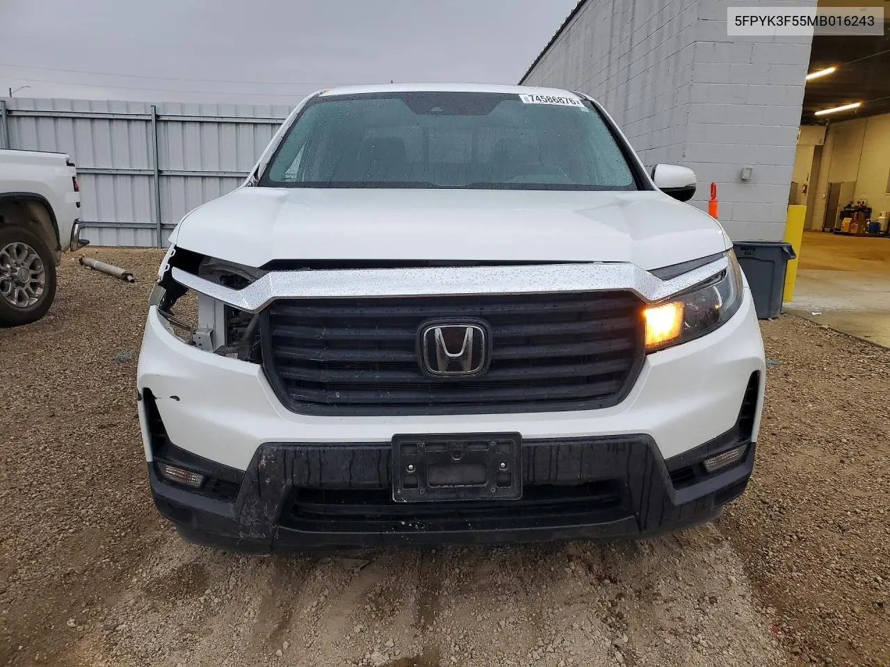 2021 HONDA RIDGELINE VIN 5FPYK3F55MB016243 — фото 5