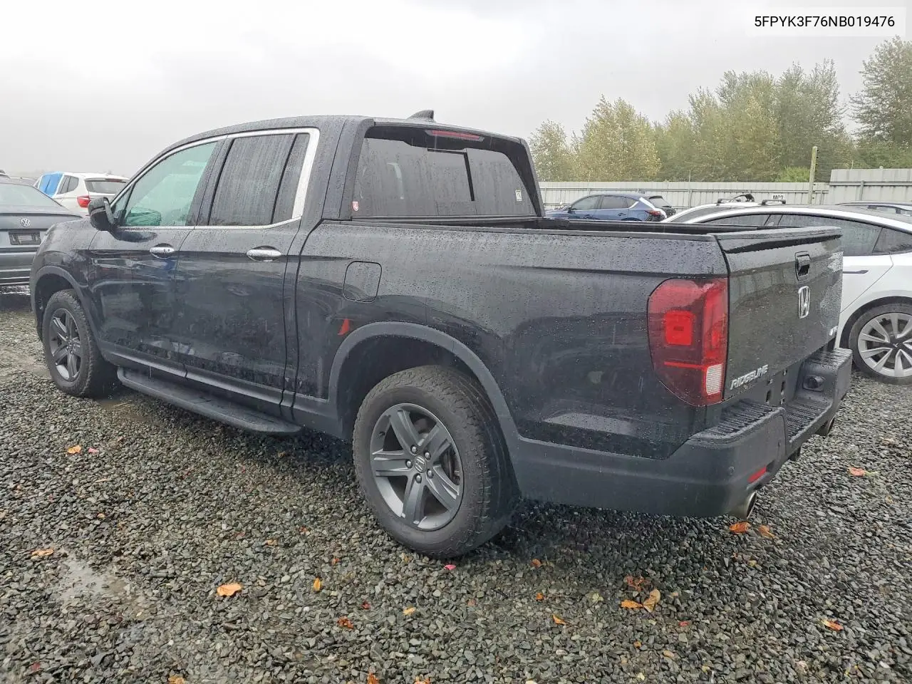 2022 HONDA RIDGELINE VIN 5FPYK3F76NB019476 — фото 2