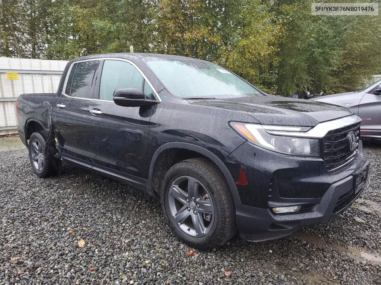 2022 HONDA RIDGELINE VIN 5FPYK3F76NB019476 — фото 4