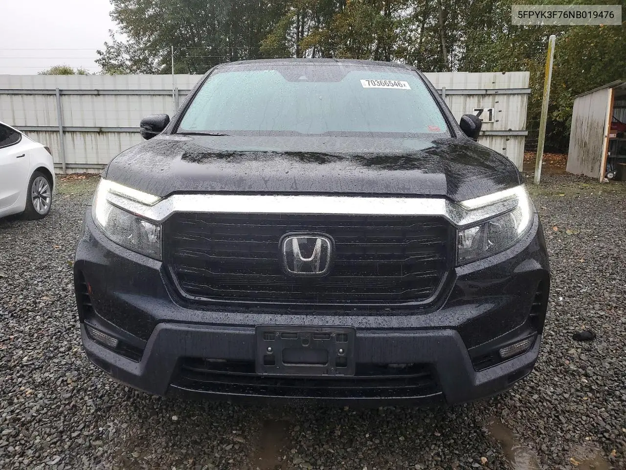 2022 HONDA RIDGELINE VIN 5FPYK3F76NB019476 — фото 5