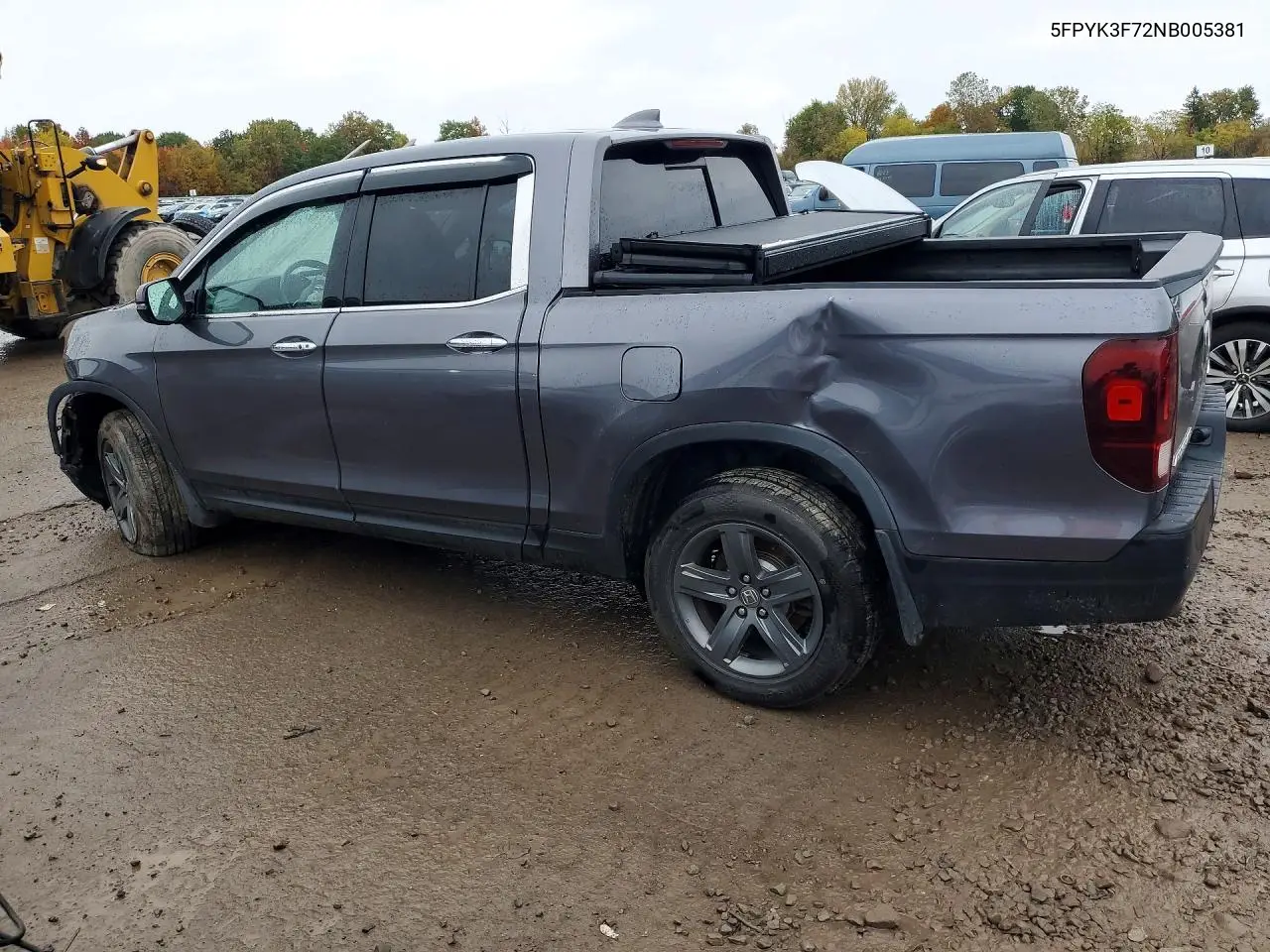 2022 HONDA RIDGELINE VIN 5FPYK3F72NB005381 — фото 2