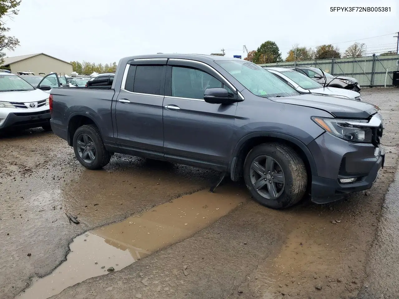2022 HONDA RIDGELINE VIN 5FPYK3F72NB005381 — фото 4