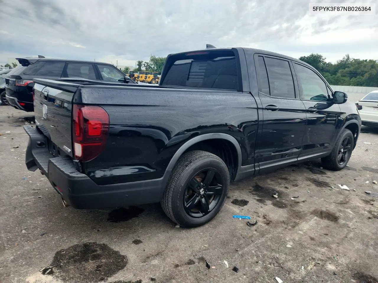 2022 HONDA RIDGELINE VIN 5FPYK3F87NB026364 — фото 3