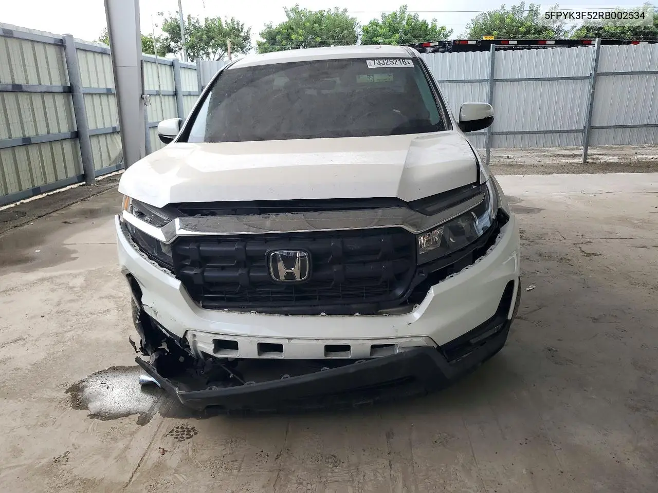 2024 HONDA RIDGELINE VIN 5FPYK3F52RB002534 — фото 5