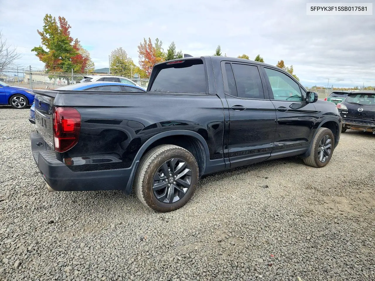 2025 HONDA RIDGELINE VIN 5FPYK3F15SB017581 — фото 3