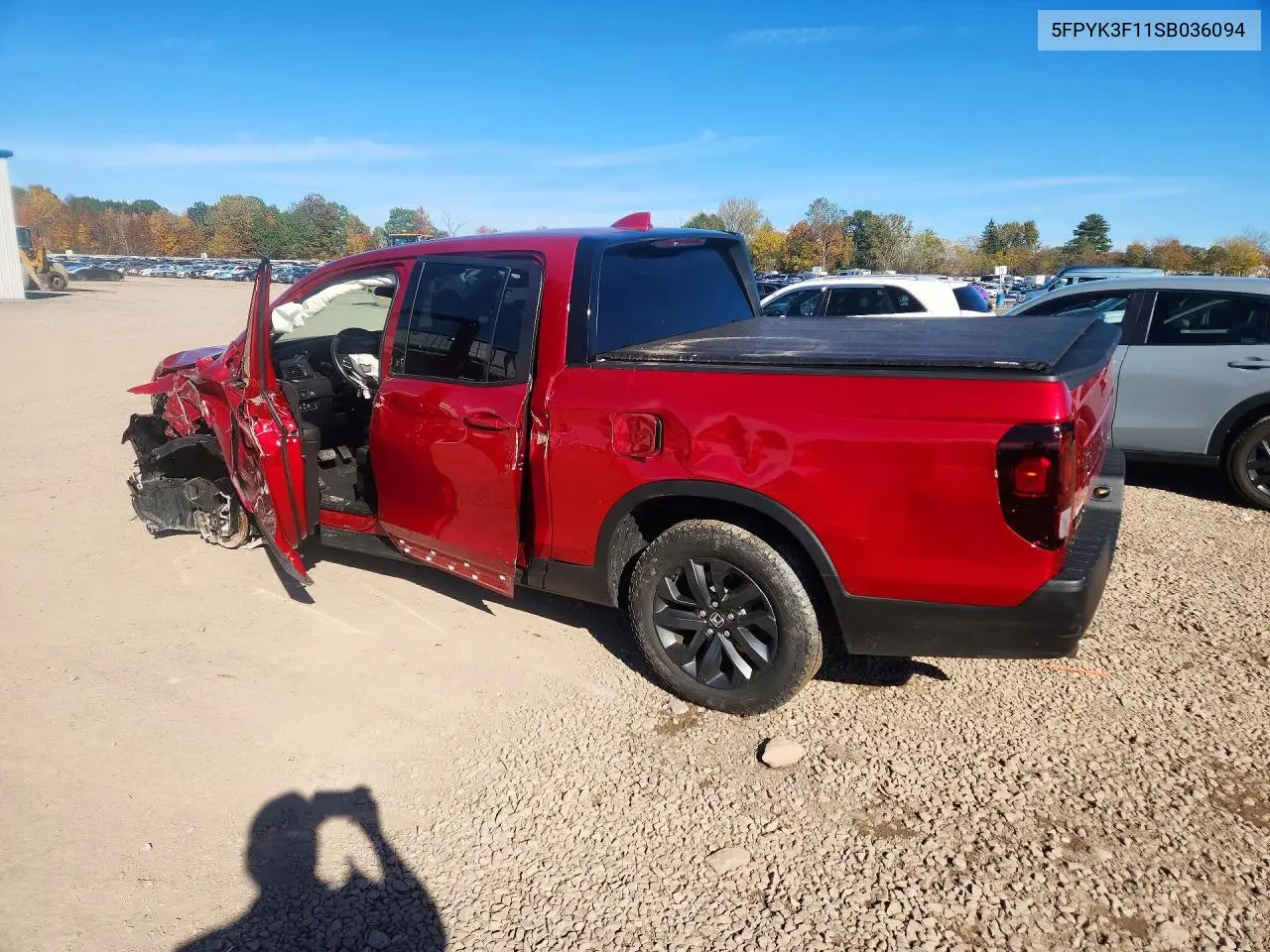 2025 HONDA RIDGELINE VIN 5FPYK3F11SB036094 — фото 2