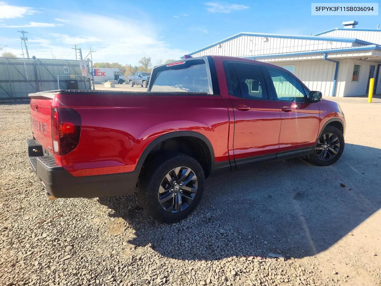 2025 HONDA RIDGELINE VIN 5FPYK3F11SB036094 — фото 3