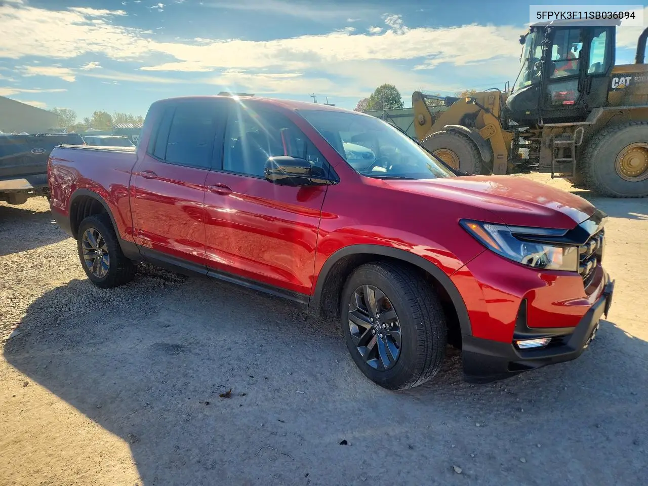 2025 HONDA RIDGELINE VIN 5FPYK3F11SB036094 — фото 4