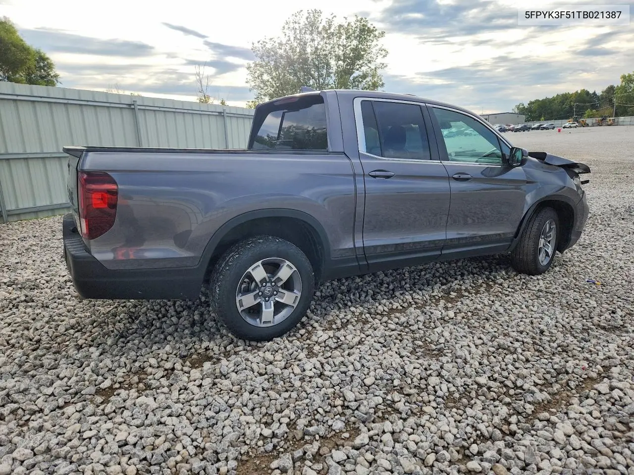 2026 HONDA RIDGELINE VIN 5FPYK3F51TB021387 — фото 3