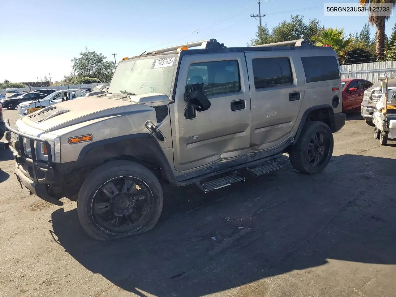 HUMMER H2 2003, VIN 5GRGN23U53H122738