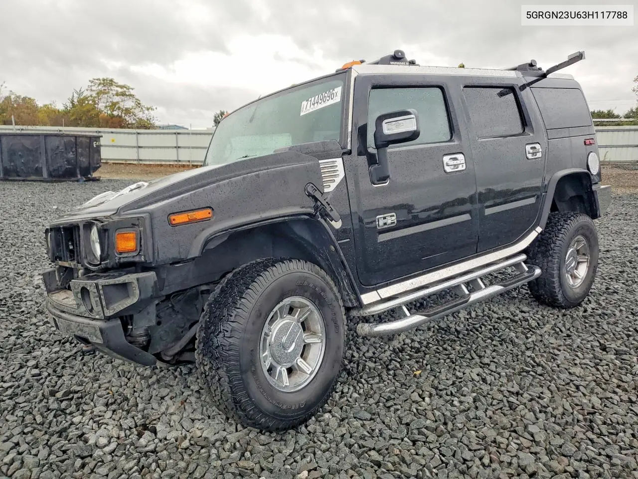 HUMMER H2 2003, VIN 5GRGN23U63H117788