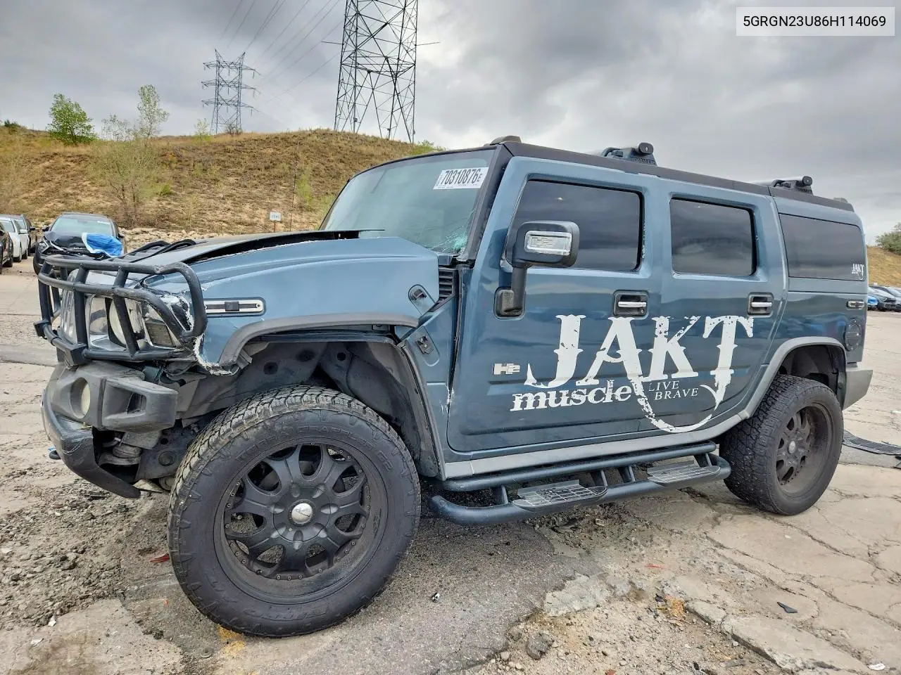 HUMMER H2 2006, VIN 5GRGN23U86H114069