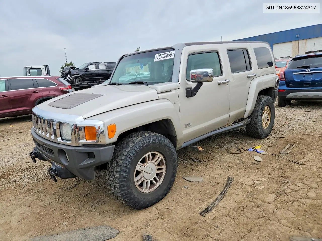 HUMMER H3 2006, VIN 5GTDN136968324317